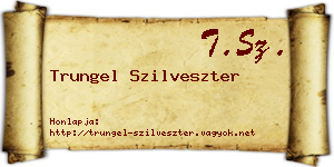 Trungel Szilveszter névjegykártya